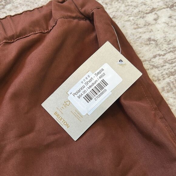 New with tags, Brixton Polanco shorts, Brown sepia medium - Picture 4 of 12